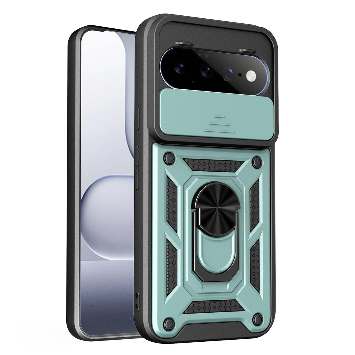 For Google Pixel 11 Sliding Camera Cover Design TPU+PC Phone Case - Green - EDA006967506D