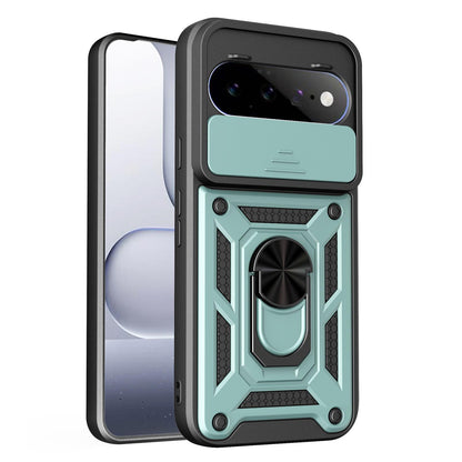 For Google Pixel 11 Sliding Camera Cover Design TPU+PC Phone Case - Green - EDA006967506D