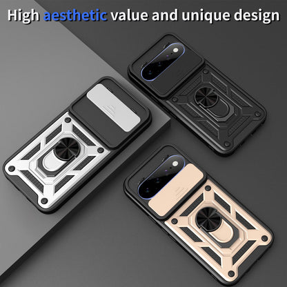 For Google Pixel 11 Sliding Camera Cover Design TPU+PC Phone Case - Green - EDA006967506D