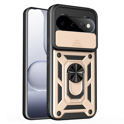 For Google Pixel 11 Sliding Camera Cover Design TPU+PC Phone Case - Gold - EDA006967506E