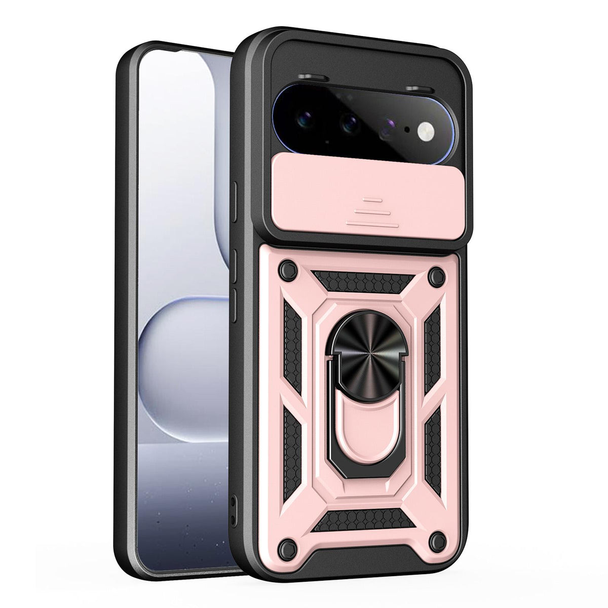 For Google Pixel 11 Sliding Camera Cover Design TPU+PC Phone Case - Rose Gold - EDA006967506F