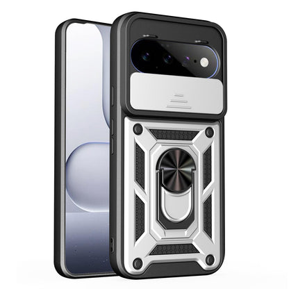 For Google Pixel 11 Sliding Camera Cover Design TPU+PC Phone Case - Silver - EDA006967506G