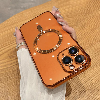 For iPhone 11 Pro Electroplating MagSafe Phone Case - Orange - EDA006968602K