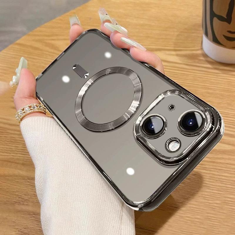 For iPhone 15 Electroplating MagSafe Phone Case - Titanium Grey - EDA006968614J