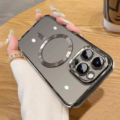 For iPhone 15 Pro Max Electroplating MagSafe Phone Case - Titanium Grey - EDA006968617J
