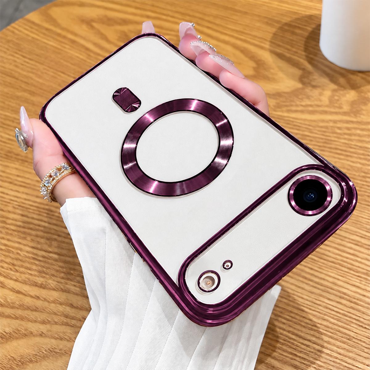 For iPhone Air Electroplating MagSafe Phone Case - Cherry Red - EDA006968626I