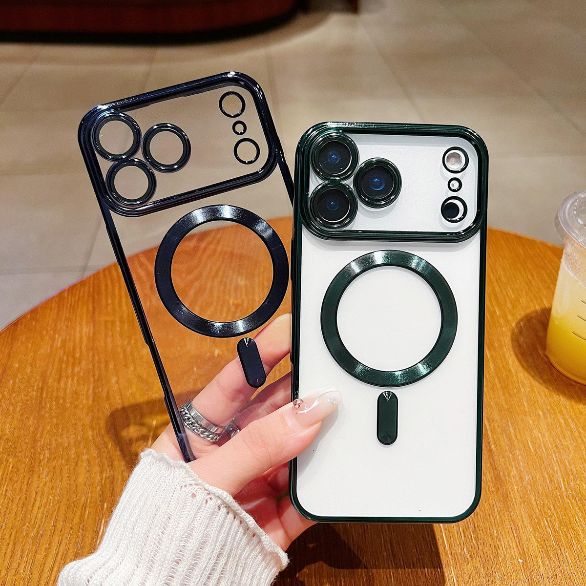 For iPhone 18 Electroplating MagSafe Phone Case - Silver - EDA006968627A