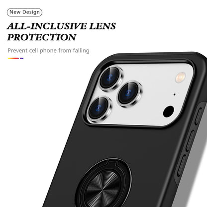For iPhone 18 Pro Max PC + TPU Magnetic Phone Case with Invisible Ring Holder - Black - EDA006969309B