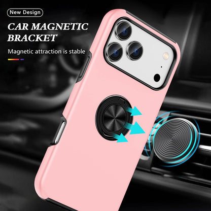 For iPhone 18 Pro Max PC + TPU Magnetic Phone Case with Invisible Ring Holder - Rose Gold - EDA006969309D