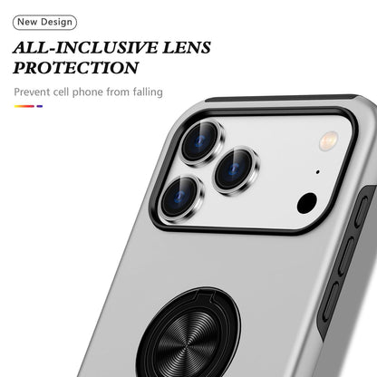 For iPhone 18 Pro Max PC + TPU Magnetic Phone Case with Invisible Ring Holder - Silver - EDA006969309F