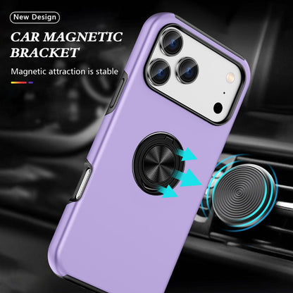 For iPhone 18 Pro PC + TPU Magnetic Phone Case with Invisible Ring Holder - Purple - EDA006969310G