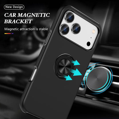 For iPhone 17 Pro PC + TPU Magnetic Phone Case with Invisible Ring Holder - Black - EDA006969311B