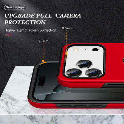 For iPhone 17 Pro PC + TPU Magnetic Phone Case with Invisible Ring Holder - Red - EDA006969311C