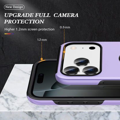 For iPhone 17 Pro PC + TPU Magnetic Phone Case with Invisible Ring Holder - Purple - EDA006969311G