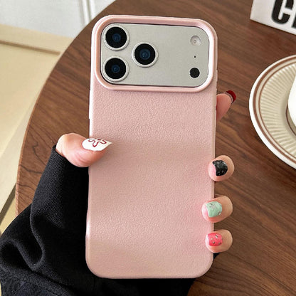 For iPhone 18 Pro Leather Texture TPU Full Coverage Phone Case - Pink - EDA006969730A