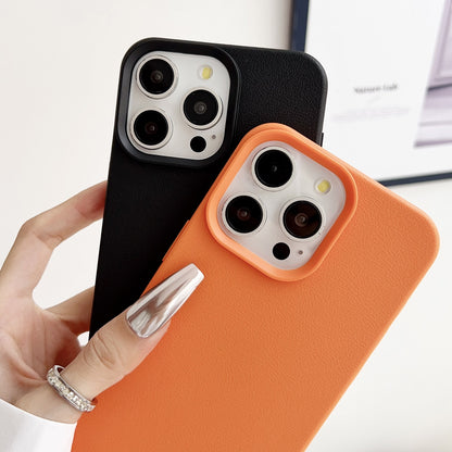 For iPhone 18 Pro Leather Texture TPU Full Coverage Phone Case - Pink - EDA006969730A