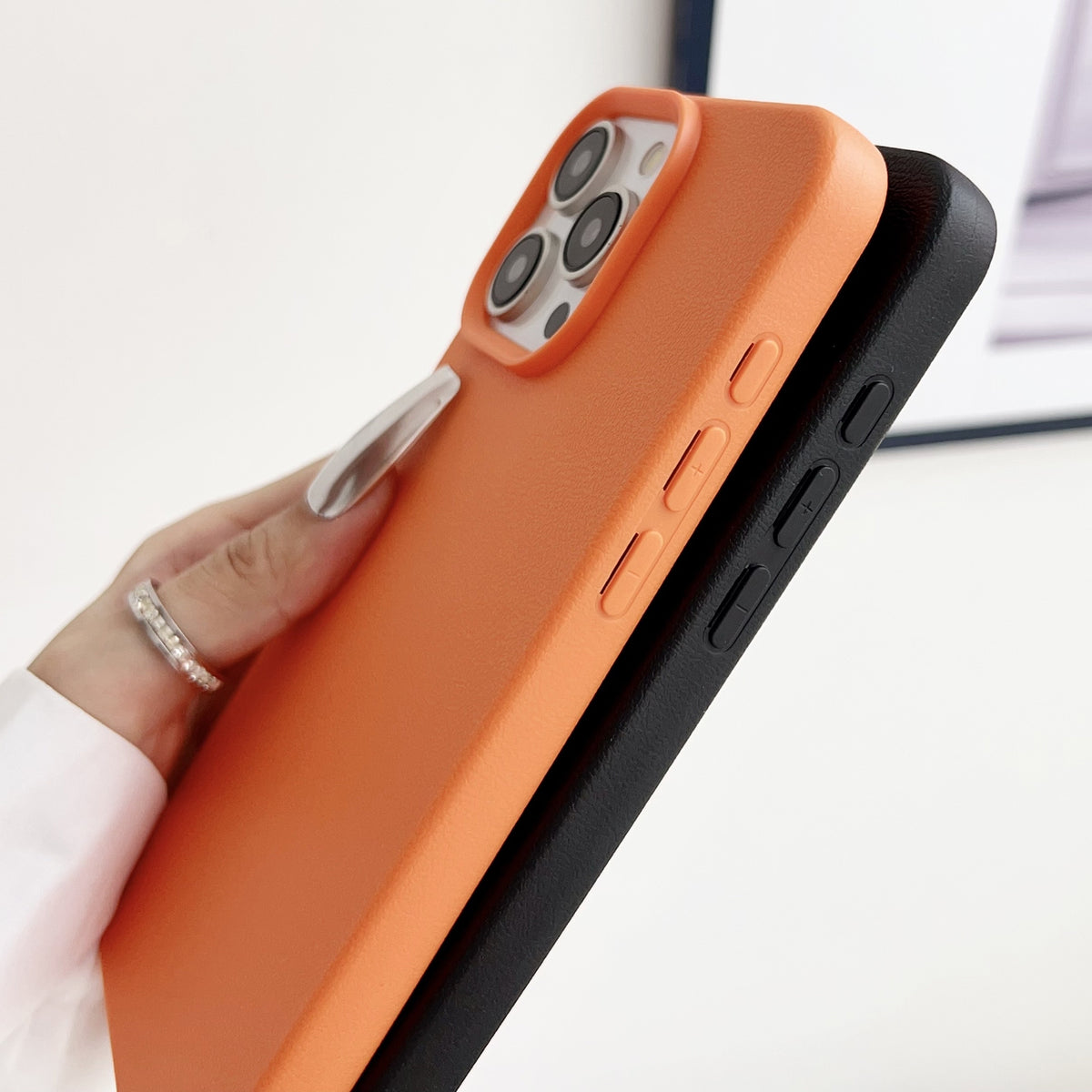 For iPhone 18 Pro Leather Texture TPU Full Coverage Phone Case - Pink - EDA006969730A