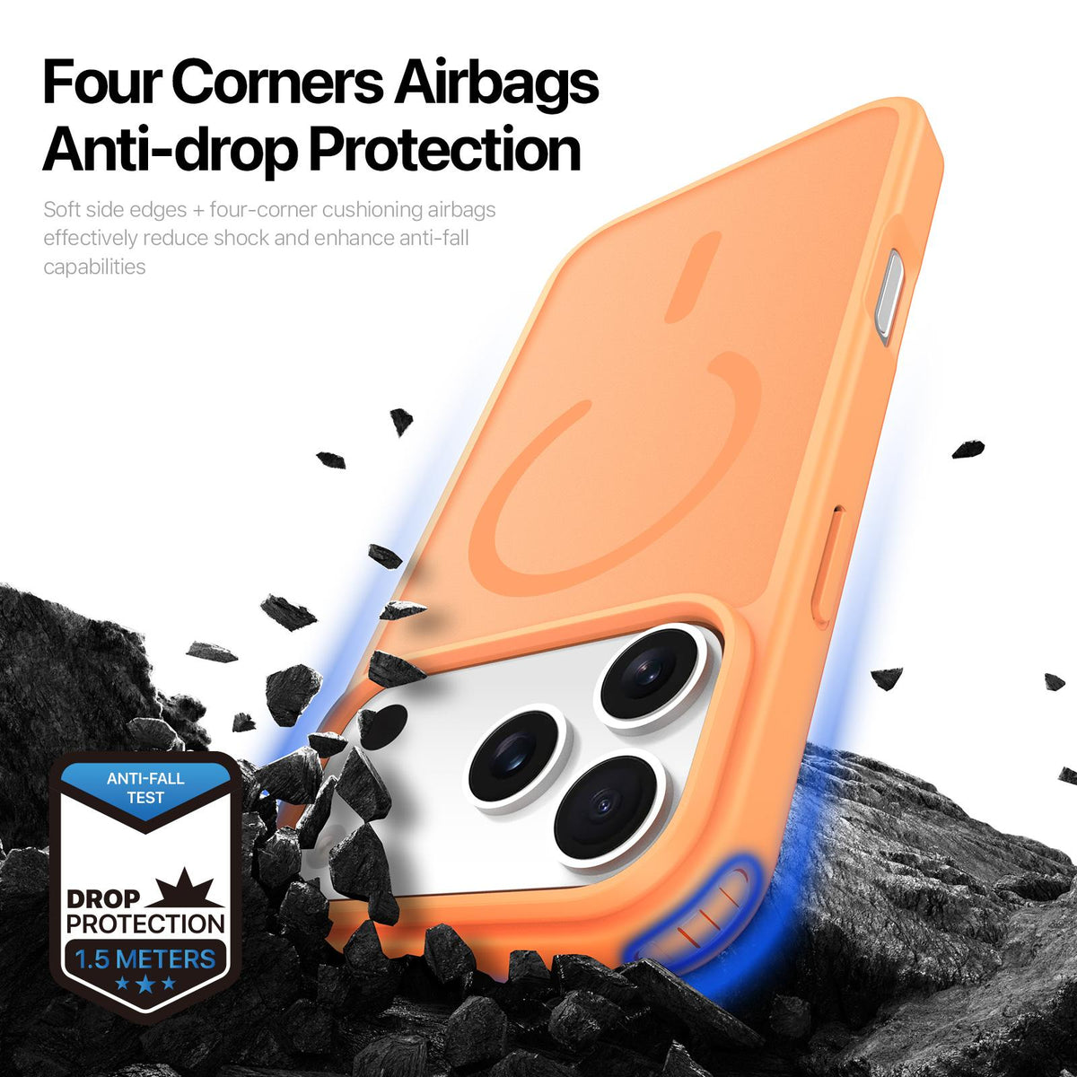 For iPhone 18 Pro Max / 17 Pro Max DUX DUCIS Yind Series MagSafe TPU Hybrid PC Phone Case - Orange - EDA006980008F