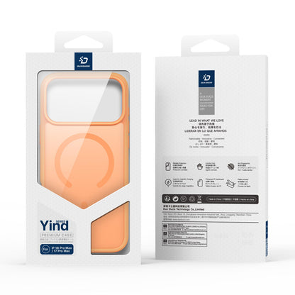 For iPhone 18 Pro Max / 17 Pro Max DUX DUCIS Yind Series MagSafe TPU Hybrid PC Phone Case - Orange - EDA006980008F