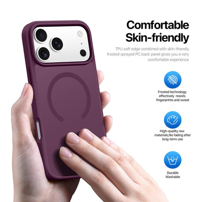 For iPhone 18 Pro Max / 17 Pro Max DUX DUCIS Yind Series MagSafe TPU Hybrid PC Phone Case - Cherry Red - EDA006980008G