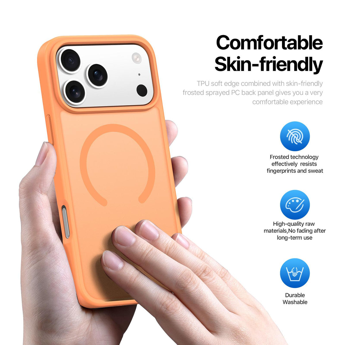 For iPhone 18 Pro / 17 Pro DUX DUCIS Yind Series MagSafe TPU Hybrid PC Phone Case - Orange - EDA006980009F