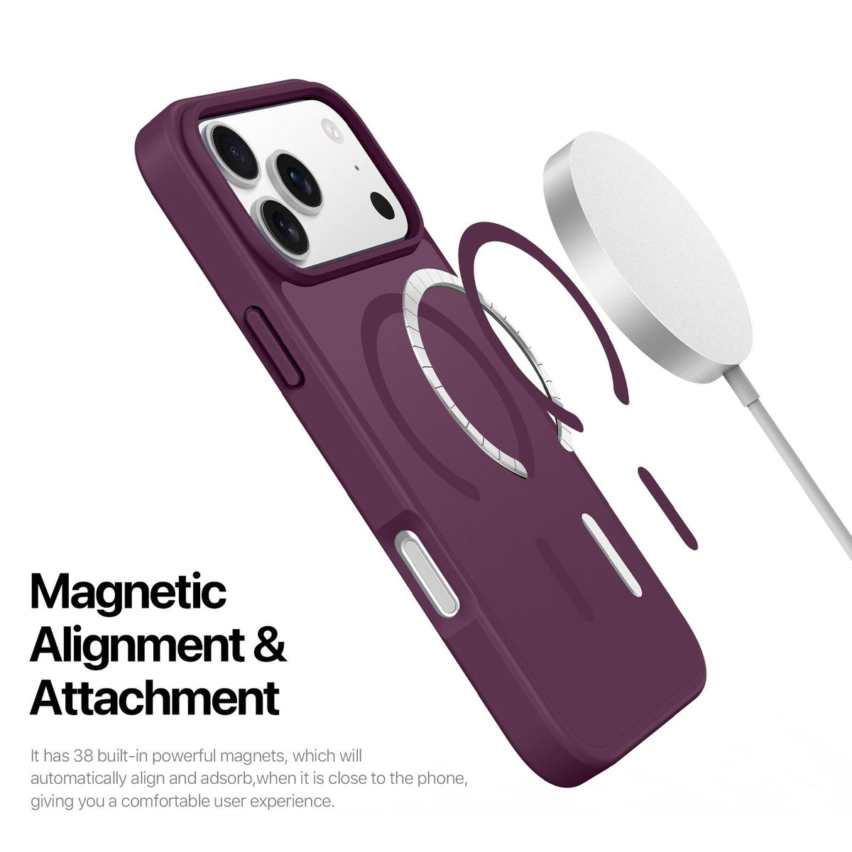 For iPhone 18 Pro / 17 Pro DUX DUCIS Yind Series MagSafe TPU Hybrid PC Phone Case - Cherry Red - EDA006980009G