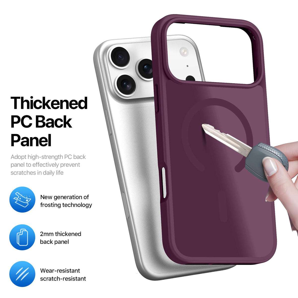For iPhone 18 Pro / 17 Pro DUX DUCIS Yind Series MagSafe TPU Hybrid PC Phone Case - Cherry Red - EDA006980009G