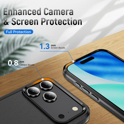 For iPhone 18 Pro Pioneer Armor Heavy Duty PC + TPU Phone Case - Black - EDA006984210C