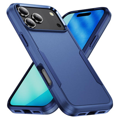 For iPhone 18 Pro Pioneer Armor Heavy Duty PC + TPU Phone Case - Blue - EDA006984210F