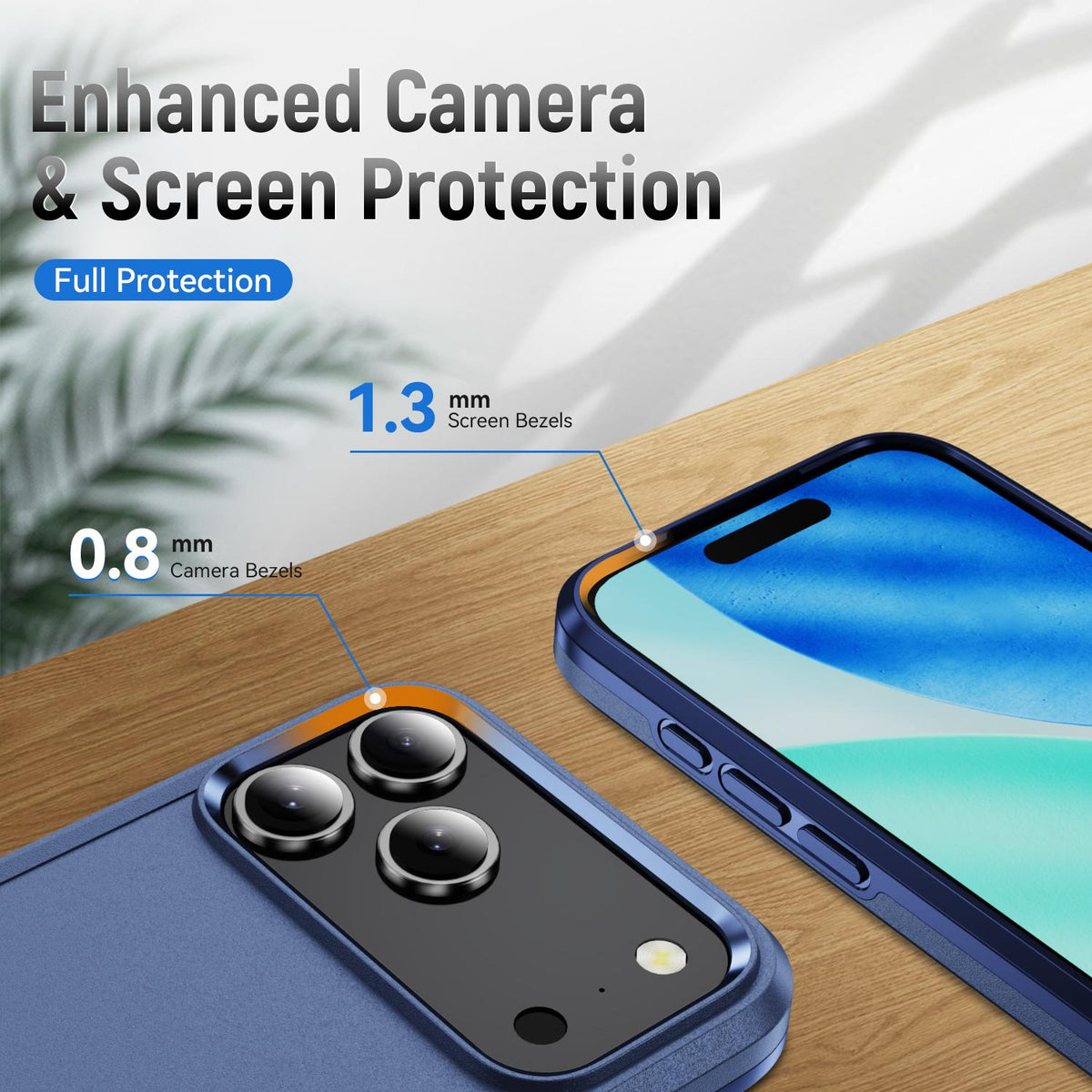 For iPhone 18 Pro Pioneer Armor Heavy Duty PC + TPU Phone Case - Blue - EDA006984210F