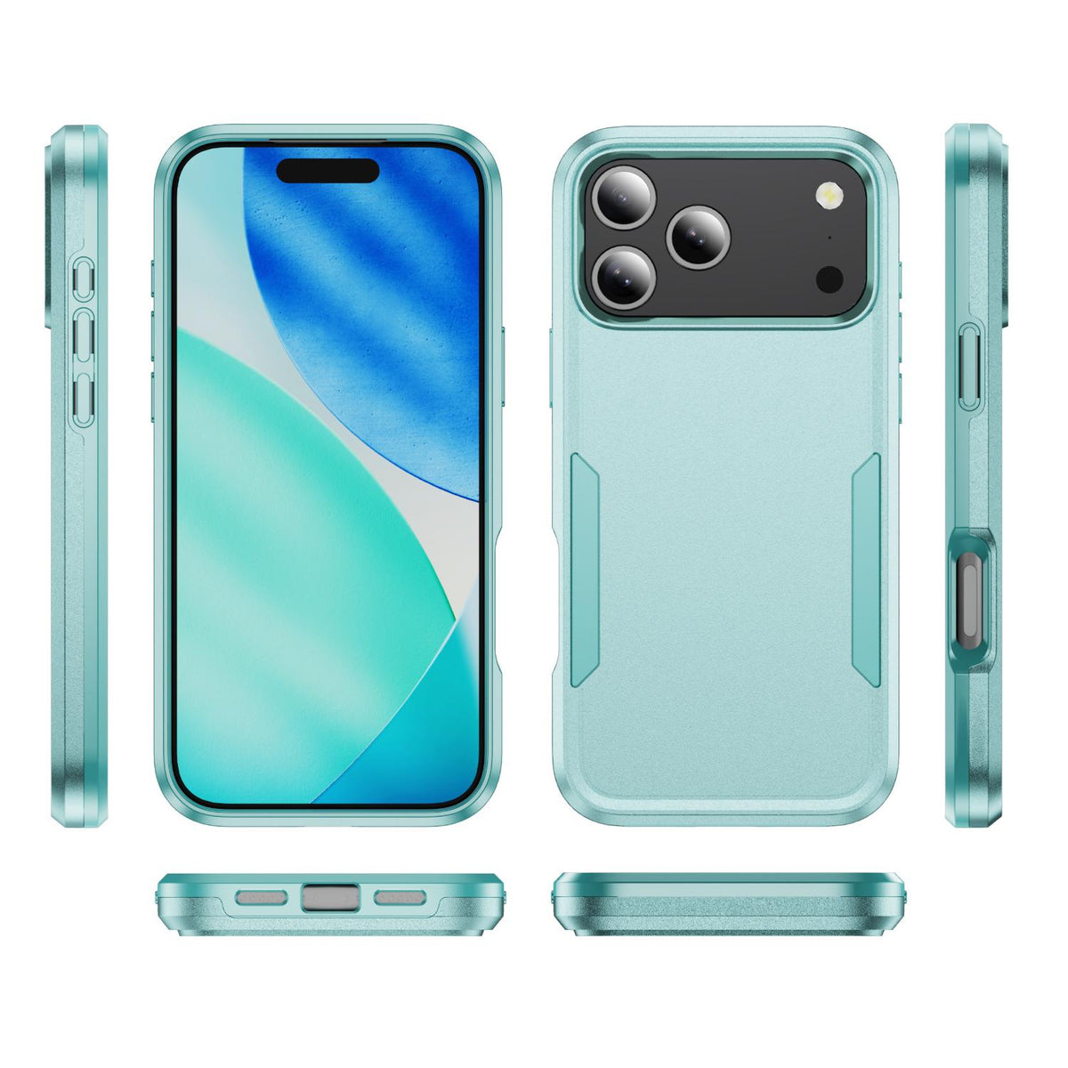For iPhone 18 Pro Pioneer Armor Heavy Duty PC + TPU Phone Case - Green - EDA006984210G