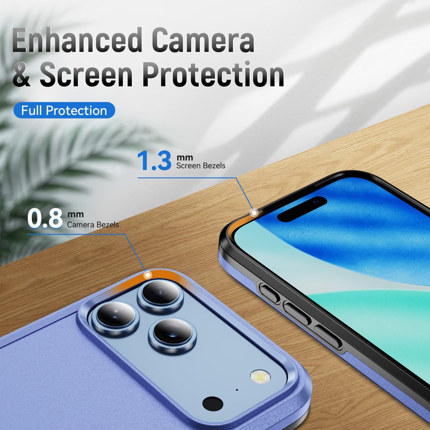 For iPhone 18 Pro Pioneer Armor Heavy Duty PC + TPU Phone Case(Light Blue+Black)
