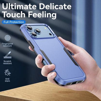 For iPhone 18 Pro Pioneer Armor Heavy Duty PC + TPU Phone Case(Light Blue+Black)