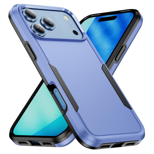 For iPhone 18 Pro Max Pioneer Armor Heavy Duty PC + TPU Phone Case(Light Blue+Black)