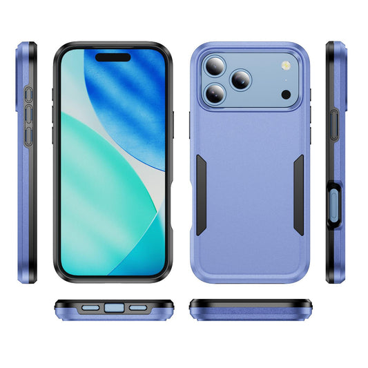 For iPhone 18 Pro Max Pioneer Armor Heavy Duty PC + TPU Phone Case(Light Blue+Black)