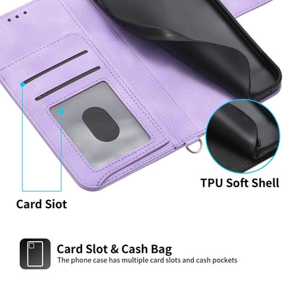 For Redmi K90 Pro Max / Poco F8 Ultra 5G Skin Feel Flowers Embossed Wallet Leather Phone Case(Purple)