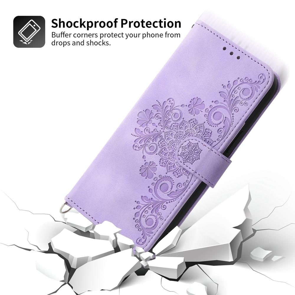 For Redmi K90 Pro Max / Poco F8 Ultra 5G Skin Feel Flowers Embossed Wallet Leather Phone Case(Purple)