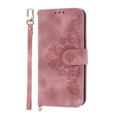 For Redmi K90 Pro Max / Poco F8 Ultra 5G Skin Feel Flowers Embossed Wallet Leather Phone Case(Pink)