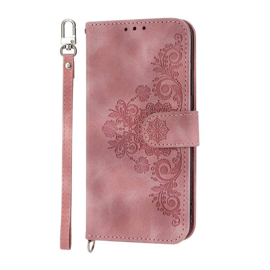 For Redmi K90 Pro Max / Poco F8 Ultra 5G Skin Feel Flowers Embossed Wallet Leather Phone Case(Pink)