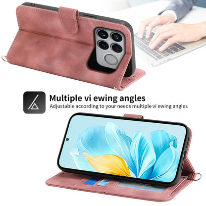For Redmi K90 Pro Max / Poco F8 Ultra 5G Skin Feel Flowers Embossed Wallet Leather Phone Case(Pink)