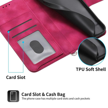 For Redmi K90 Pro Max / Poco F8 Ultra 5G Skin Feel Flowers Embossed Wallet Leather Phone Case(Wine Red)