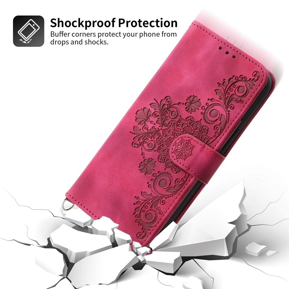 For Redmi K90 Pro Max / Poco F8 Ultra 5G Skin Feel Flowers Embossed Wallet Leather Phone Case(Wine Red)