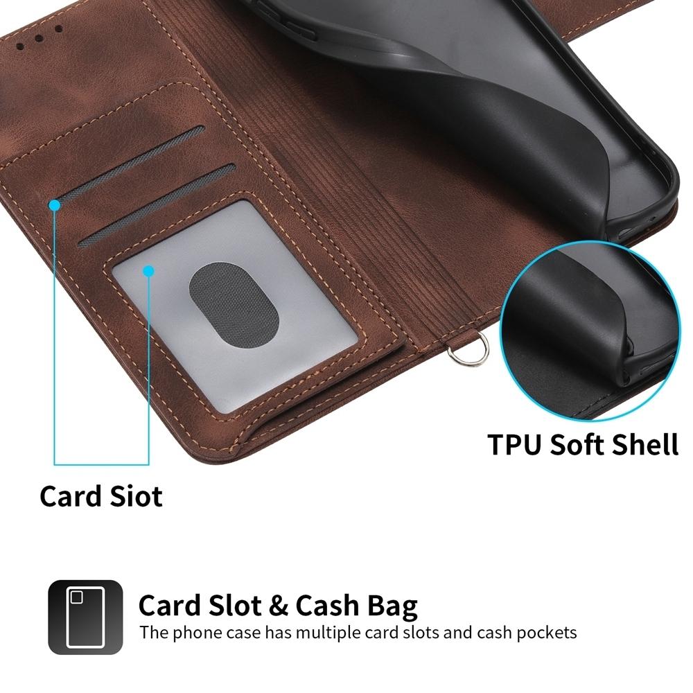 For Redmi K90 Pro Max / Poco F8 Ultra 5G Skin Feel Flowers Embossed Wallet Leather Phone Case(Brown)