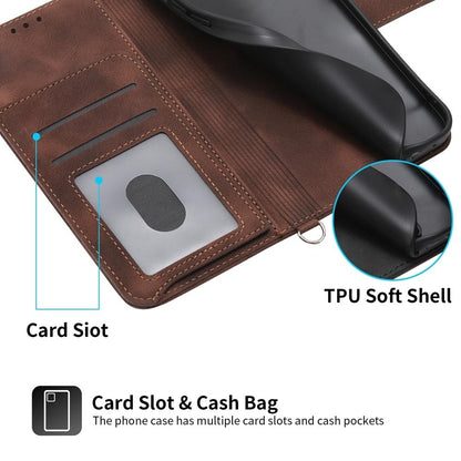 For Redmi K90 Pro Max / Poco F8 Ultra 5G Skin Feel Flowers Embossed Wallet Leather Phone Case(Brown)