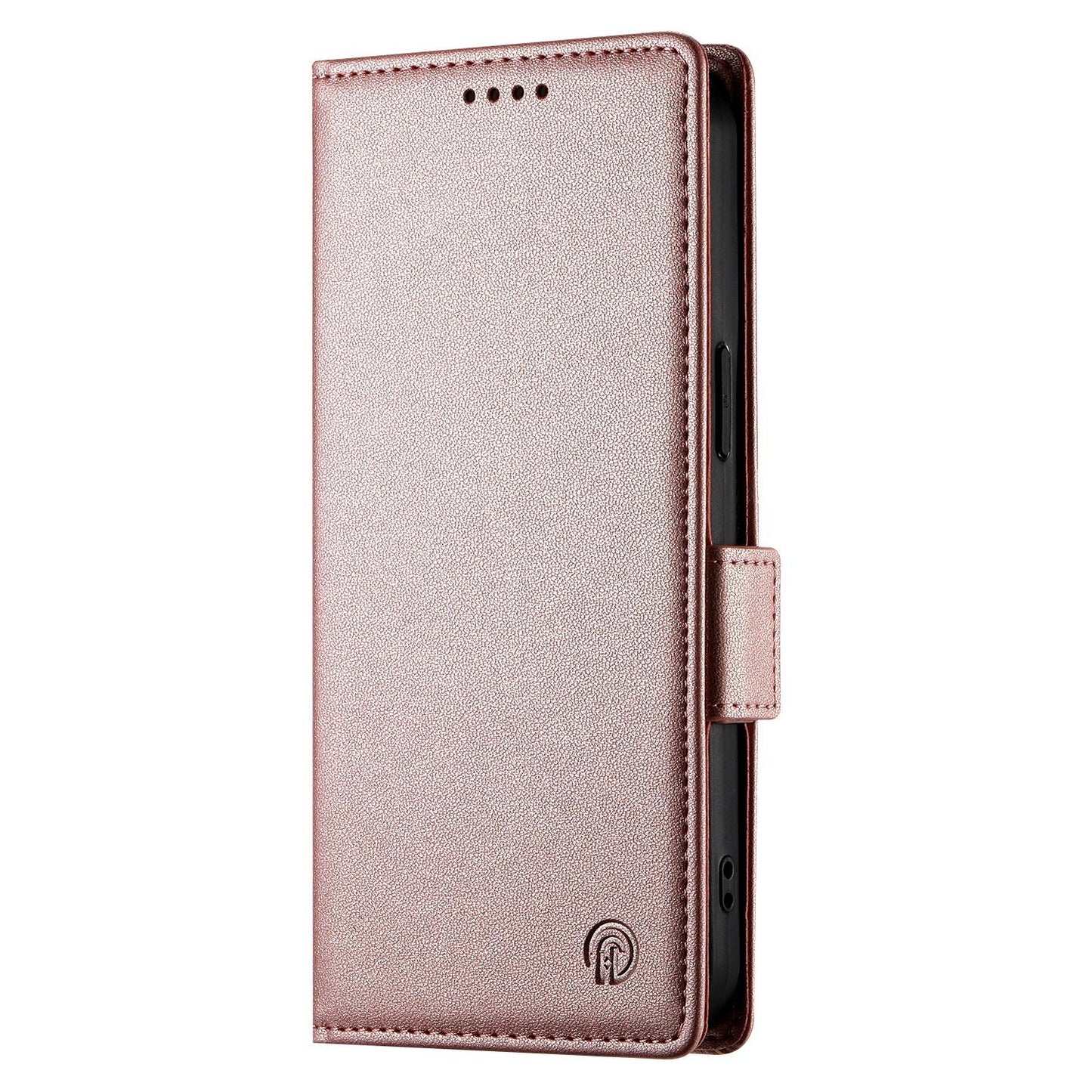 For Redmi K90 Pro Max / Poco F8 Ultra 5G Side Buckle Magnetic Frosted Leather Phone Case(Rose Gold)