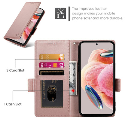 For Redmi K90 Pro Max / Poco F8 Ultra 5G Side Buckle Magnetic Frosted Leather Phone Case(Rose Gold)