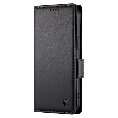 For Redmi K90 Pro Max / Poco F8 Ultra 5G Side Buckle Magnetic Frosted Leather Phone Case(Black)