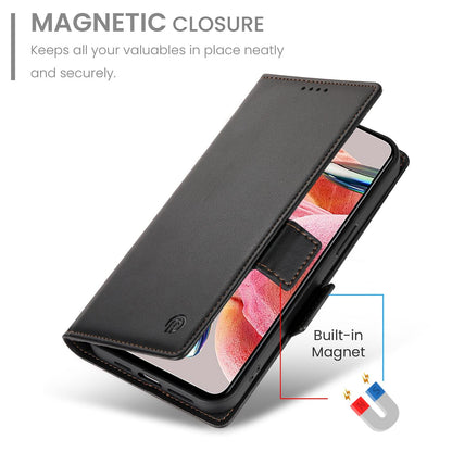 For Redmi K90 Pro Max / Poco F8 Ultra 5G Side Buckle Magnetic Frosted Leather Phone Case(Black)