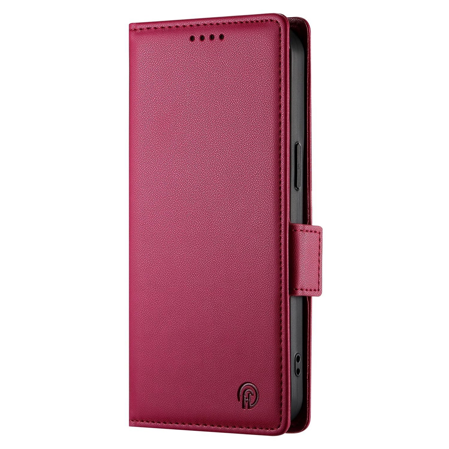 For Redmi K90 Pro Max / Poco F8 Ultra 5G Side Buckle Magnetic Frosted Leather Phone Case(Wine Red)