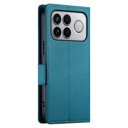 For Redmi K90 Pro Max / Poco F8 Ultra 5G Side Buckle Magnetic Frosted Leather Phone Case(Blue)